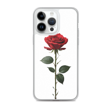 Red Rose on White iPhone Case