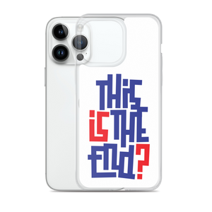 IS/THIS IS THE END? Navy Red iPhone Phone Case