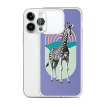 Giraffe Zebra Purple iPhone Case