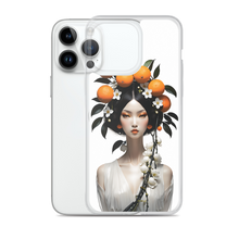 Beauty Lady with Orange Fruits iPhone Case