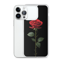 Red Rose on Black iPhone Case