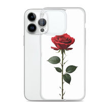 Red Rose on White iPhone Case