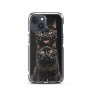 Two Black Cats Follows iPhone Case