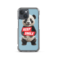 Keep Smile Blue Panda iPhone Case