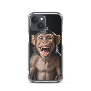 Happy Monkey Black iPhone Case