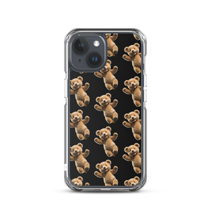 Happy Teddy Bear Pattern iPhone Case