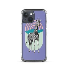 Giraffe Zebra Purple iPhone Case