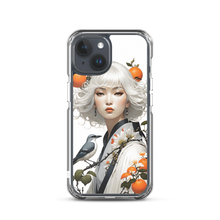 Beauty Lady with Orange and Bird iPhone Case