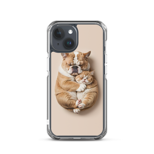 Cute Baby Cat and Dog Sleep iPhone Case