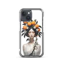 Beauty Lady with Orange Fruits iPhone Case