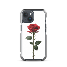 Red Rose on White iPhone Case