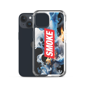 Blue Smoke Fire iPhone Case