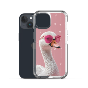 Cute Pink Swan iPhone Case