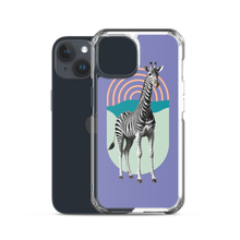 Giraffe Zebra Purple iPhone Case