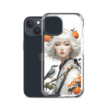 Beauty Lady with Orange and Bird iPhone Case