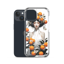 Oriental Lady with Orange Fruits iPhone Case