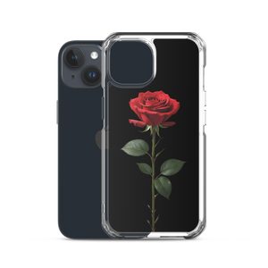 Red Rose on Black iPhone Case