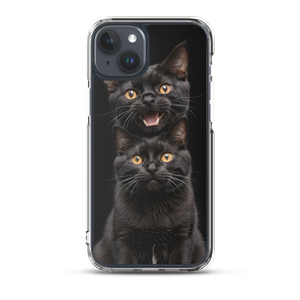 Two Black Cats Follows iPhone Case