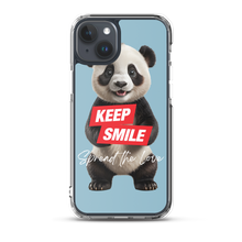 Keep Smile Blue Panda iPhone Case