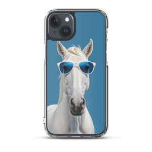 Cool Blue Horse iPhone Case