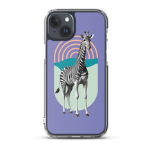 Giraffe Zebra Purple iPhone Case