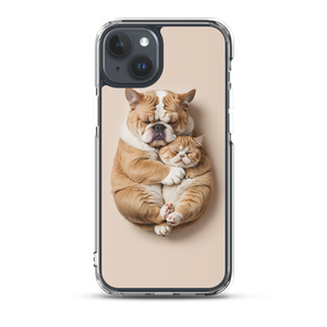 Cute Baby Cat and Dog Sleep iPhone Case