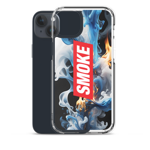 Blue Smoke Fire iPhone Case