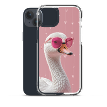 Cute Pink Swan iPhone Case