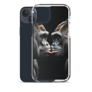 Gorilla Kissing iPhone Case