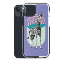 Giraffe Zebra Purple iPhone Case