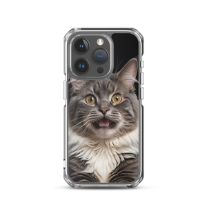 Shocked Cat Face iPhone Case