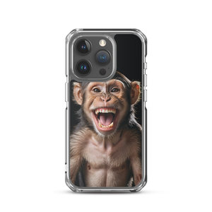 Happy Monkey Black iPhone Case