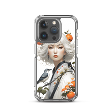 Beauty Lady with Orange and Bird iPhone Case