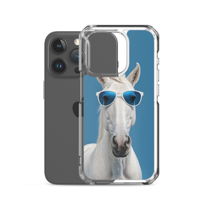 Cool Blue Horse iPhone Case