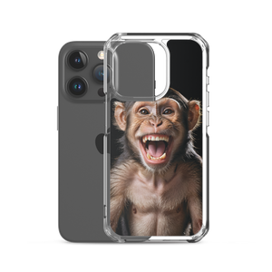 Happy Monkey Black iPhone Case