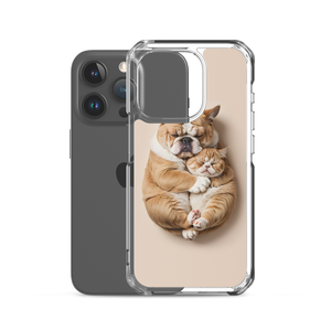 Cute Baby Cat and Dog Sleep iPhone Case