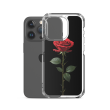 Red Rose on Black iPhone Case