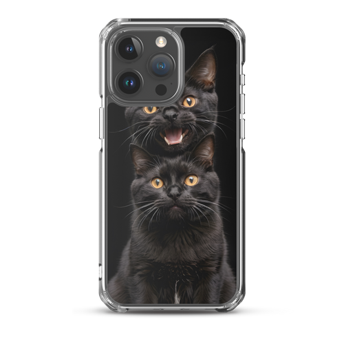 Two Black Cats Follows iPhone Case