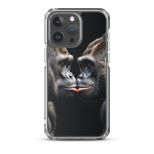 Gorilla Kissing iPhone Case