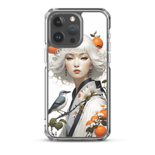 Beauty Lady with Orange and Bird iPhone Case