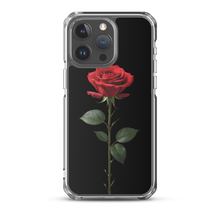 Red Rose on Black iPhone Case