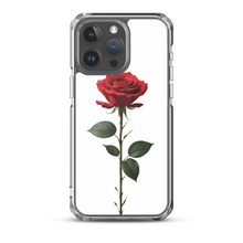 Red Rose on White iPhone Case