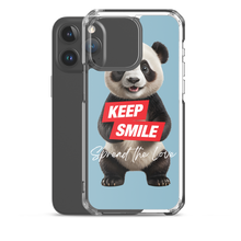 Keep Smile Blue Panda iPhone Case