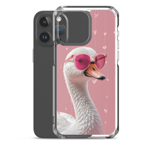 Cute Pink Swan iPhone Case