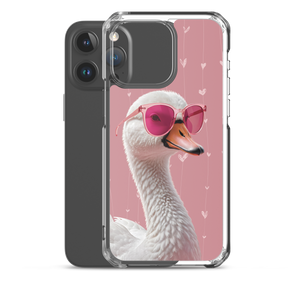 Cute Pink Swan iPhone Case