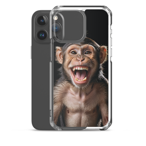 Happy Monkey Black iPhone Case