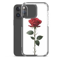 Red Rose on White iPhone Case