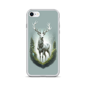 Green White Deer iPhone Case