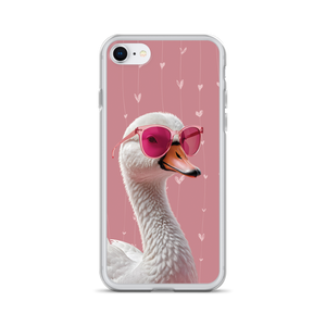 Cute Pink Swan iPhone Case