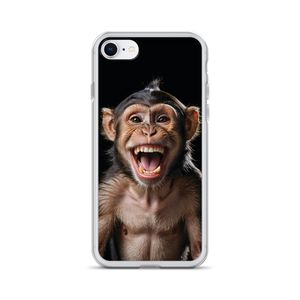 Happy Monkey Black iPhone Case